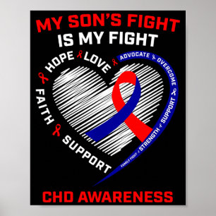 Mein Sohn kämpft, ich kämpfe - CHD-Herzkrankheit-B Poster