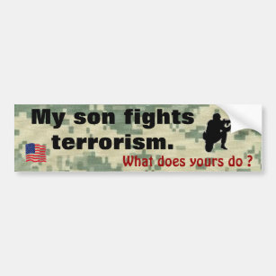 Mein Sohn kämpft Terrorismus Autoaufkleber