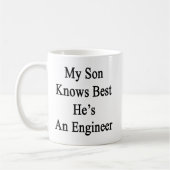 Mein Sohn kennt Bestes, das er ein Ingenieur ist Kaffeetasse (Links)