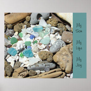 Mein Sohn My Life Meine Joy-Kunst druckt Sea Glass Poster