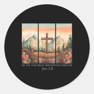 Mein Sohn war groß, seine Liebe war größer John 31 Runder Aufkleber