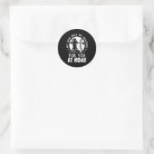 Mein Sohn wird auf Zuhause für Sie warten Runder Aufkleber (Tasche)