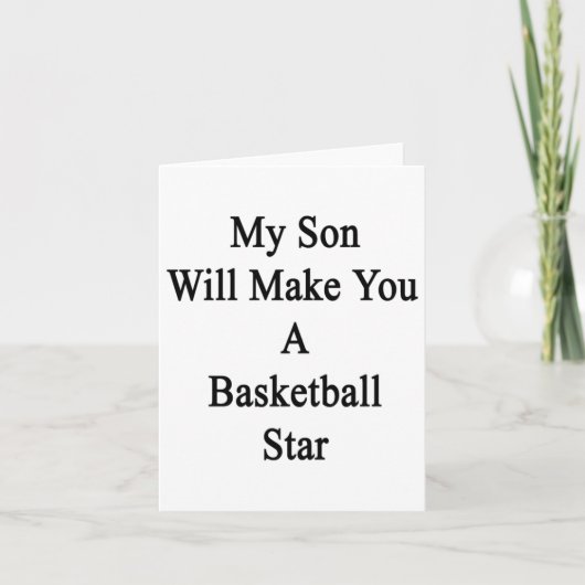 Mein Sohn wird dich zum Basketballstar machen Karte (Vorderseite)