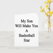 Mein Sohn wird dich zum Basketballstar machen Karte (Gelbe Blume)