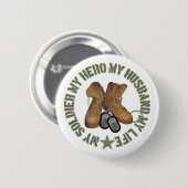 Mein Soldat mein Held mein Ehemann MyLife Button (Vorne & Hinten)