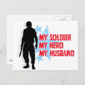 Mein Soldat, mein Held, mein Ehemann Postkarte (Vorne/Hinten)