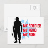 Mein Soldat, mein Held, mein Sohn Postkarte (Vorne/Hinten)