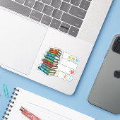 Mein Sommer ist alles gebucht Buch lesen lustiges  Aufkleber (Laptop mit iPhone)