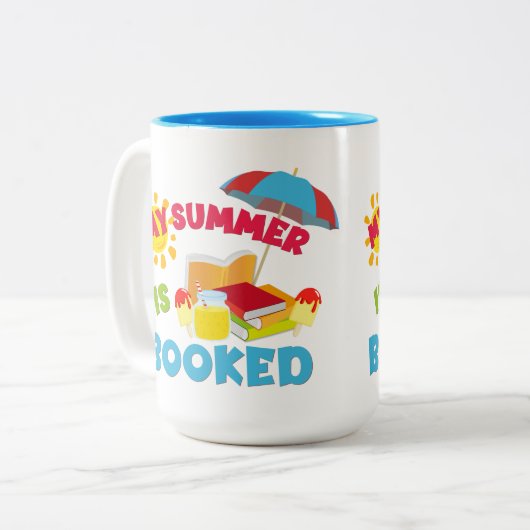 Mein Sommer ist für zwei Tonen Kaffee Tasse gebuch (Vorderseite Links)