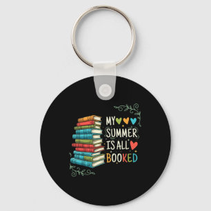 Mein Sommer ist komplett gebucht Stapel Bücher Schlüsselanhänger