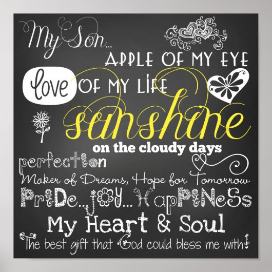 Mein Son-Liebe- und Inspirationspopster Poster (Vorne)