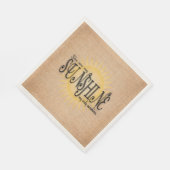 Mein Sonnenschein auf Burlap Serviette (Ecke)
