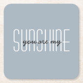 Mein Sonnenscheinangebot Blue Gray Customizing Typ Rechteckiger Pappuntersetzer (Vorderseite)