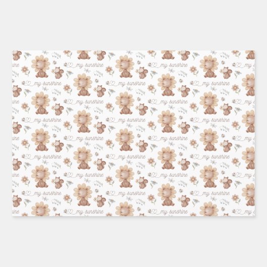 Mein Sonnenschutzpapier-Flachblatt-Set von 3 Geschenkpapier Set (Vorderseite)