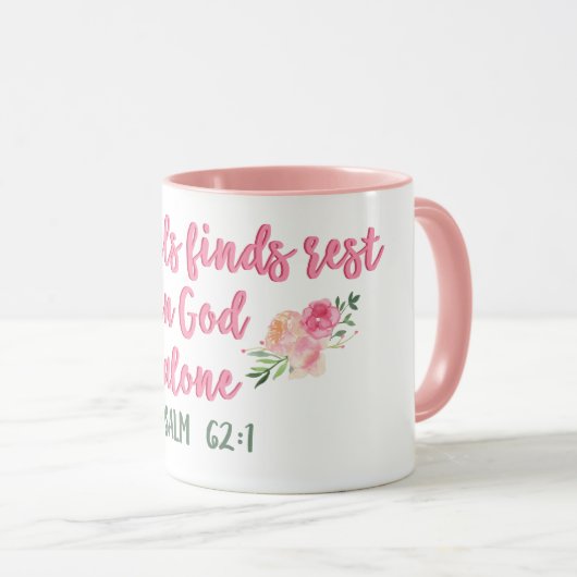 Mein Soul findet Erholung allein in Gott // Bibelv Tasse (VorderseiteRechts)