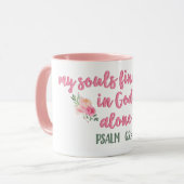 Mein Soul findet Erholung allein in Gott // Bibelv Tasse (Vorderseite Links)