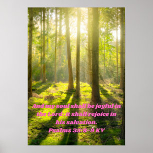 Mein Soul wird sich freuen, christliches Zitat Poster