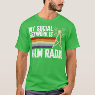 Mein soziales Netzwerk ist Ham Radio Ham Radio Opp T-Shirt