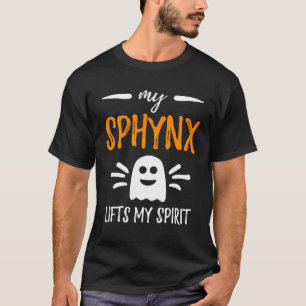Mein Sphynx hebt meine Geist-Katze-Mama Halloween T-Shirt