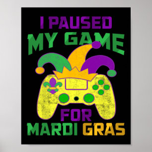 Mein Spiel für Mardi Gras Controller Video Gam unt Poster