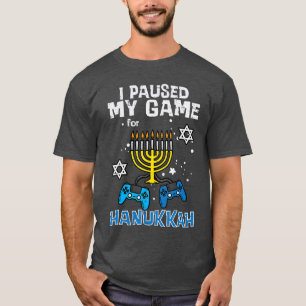 Mein Spiel pausierte Hanukkah Gamer Chanukah Gamin T-Shirt