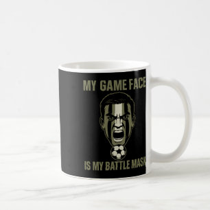Mein Spielgesicht ist meine Byttle-Maske Fußball-F Kaffeetasse