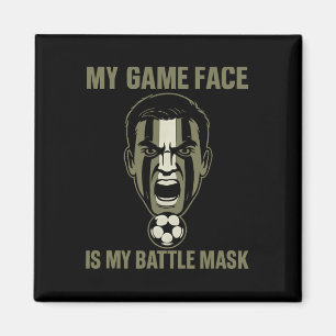 Mein Spielgesicht ist meine Titlemaske Fußball-Fan Magnet