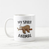 Mein Spirit Animal Funny Sloth-Geschenk Kaffeetasse (Links)