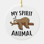 Mein Spirit Animal Funny Sloth-Geschenk Keramik Ornament (Hinten)