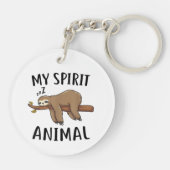 Mein Spirit Animal Funny Sloth-Geschenk Schlüsselanhänger (Rückseite)