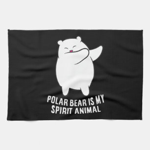 Mein Spirit Animal Polar Bär Niedlicher Polar Bär Geschirrtuch