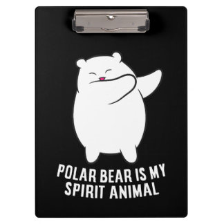 Mein Spirit Animal Polar Bär Niedlicher Polar Bär  Klemmbrett
