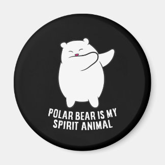 Mein Spirit Animal Polar Bär Niedlicher Polar Bär  Magnet