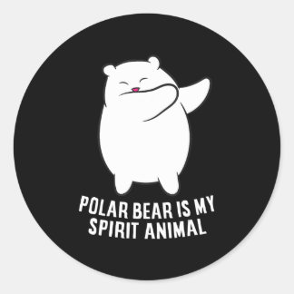 Mein Spirit Animal Polar Bär Niedlicher Polar Bär  Runder Aufkleber