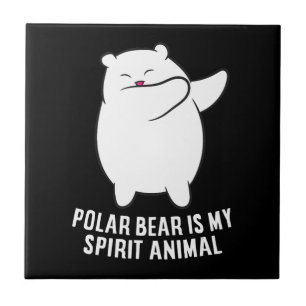 Mein spirituelles Tier Eisbär Süßer Eisbär-Fan Fliese