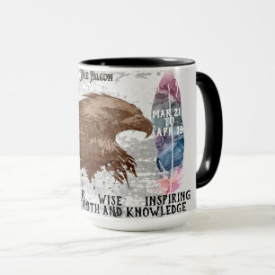 "Mein spirituelles Tier" Falken-Kaffeetasse Tasse