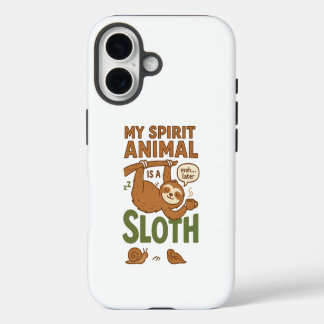 Mein spirituelles Tier ist ein Faultier iPhone 16 Hülle