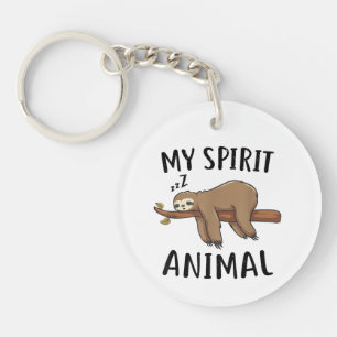 Mein spirituelles Tier Lustiges Faultier Geschenk Schlüsselanhänger