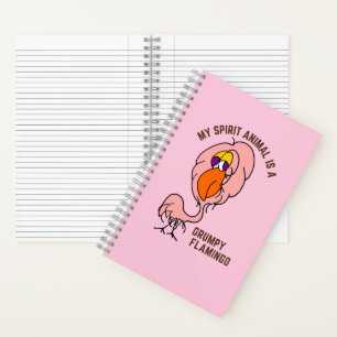 Mein spirituelles Tier mürrischer Flamingo Lustig  Notizblock