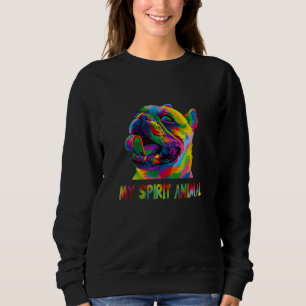 Mein spirituelles Tier Pug Hundemama und Hundepapa Sweatshirt