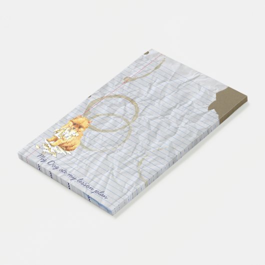 Mein Spitz aß meinen Lektions-Plan Post-it Klebezettel (angewinkelt)