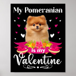 Mein Spitz Hund ist mein Valentine Lover glücklich Poster