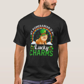 Mein Spitz ist mein Glücksbringer St. Patrick's Da T-Shirt