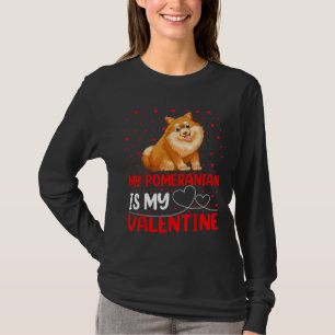 Mein Spitz ist mein Valentiner Valentinstag Hund L T-Shirt