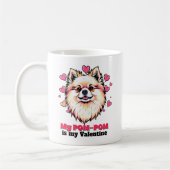 Mein Spitz ist mein Valentinhund Niedlich Funny Kaffeetasse (Links)