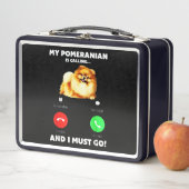 Mein Spitz ruft an und ich muss gehen Metall Brotdose (Beispiel)