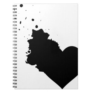 Mein Splattered Herznotizbuch Notizblock