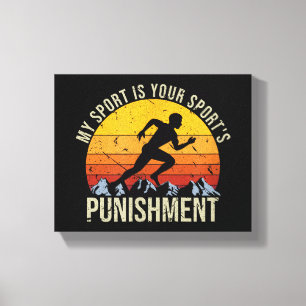 Mein Sport ist Ihr Sportstrafgleis Leinwanddruck