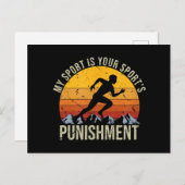 Mein Sport ist Ihr Sportstrafgleis Postkarte (Vorne/Hinten)