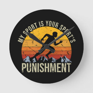 Mein Sport ist Ihr Sportstrafgleis Runde Wanduhr